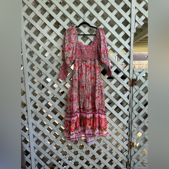 Farm Rio Macaw Flight Smocked Dress - Picture 7 of 7